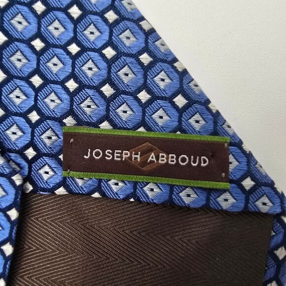 Joseph Abboud Men's Embroidered Silk Tie Blue 4x58 - Picture 5 of 7